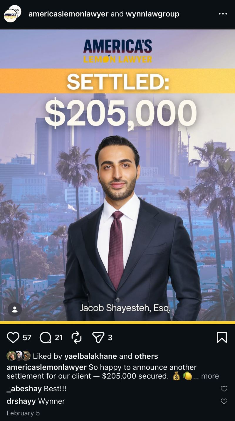 $205,000 Settlement