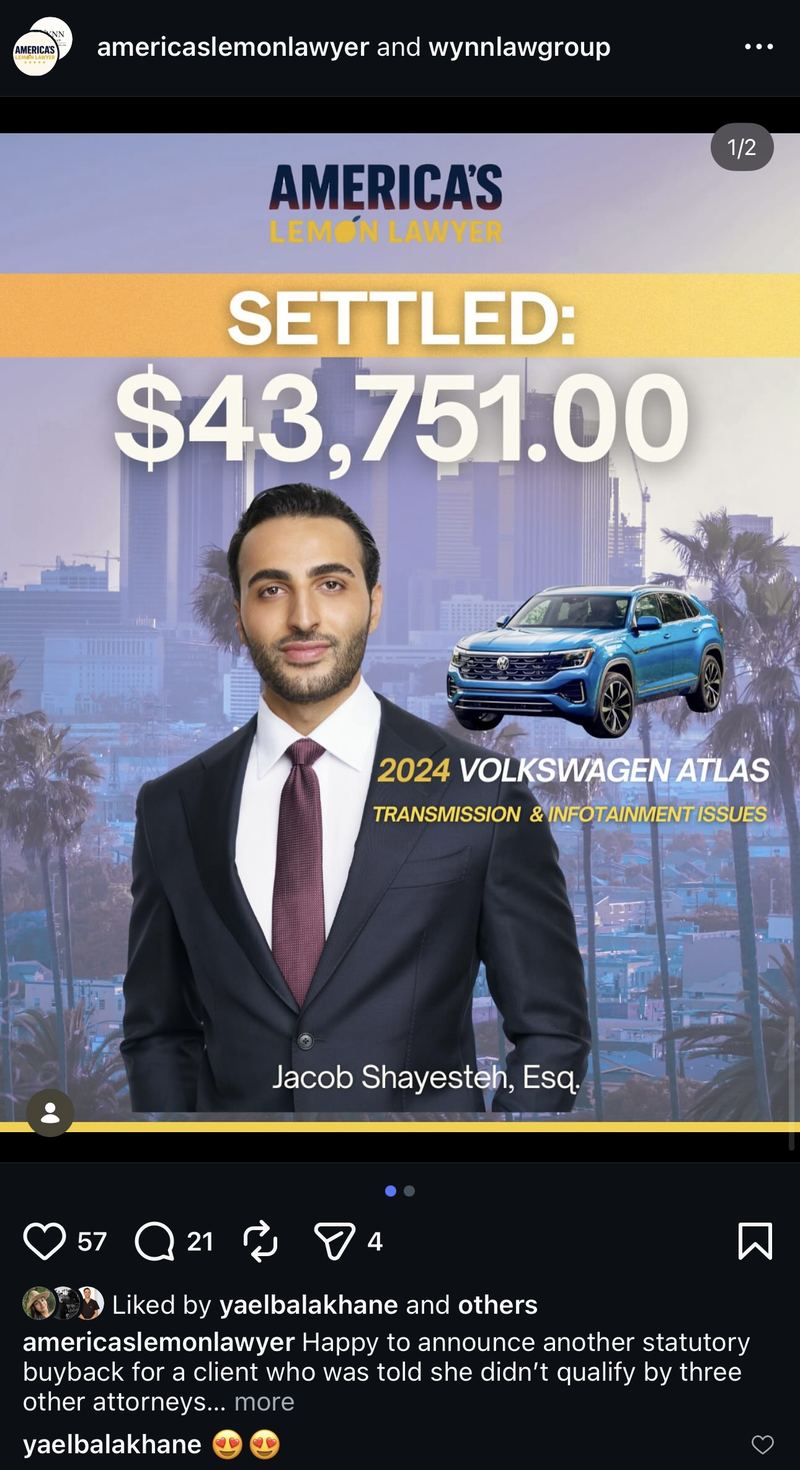 Volkswagen Atlas $43,751 Settlement